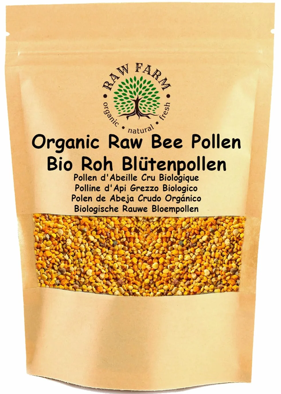Pollen de fleurs brut bio en granulés – 100% naturel & certifié bio 500g