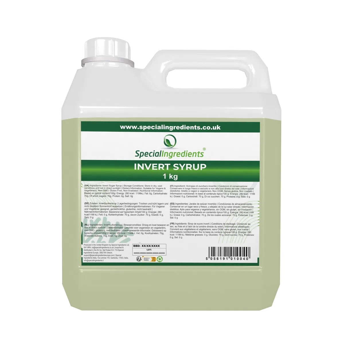 Special Ingredients Sirop inverti 1kg - Trimoline, sirop de sucre inverti qui empêche la cristallisation et prolonge la durée de conservation, végan, sans gluten, sans OGM, casher, halal